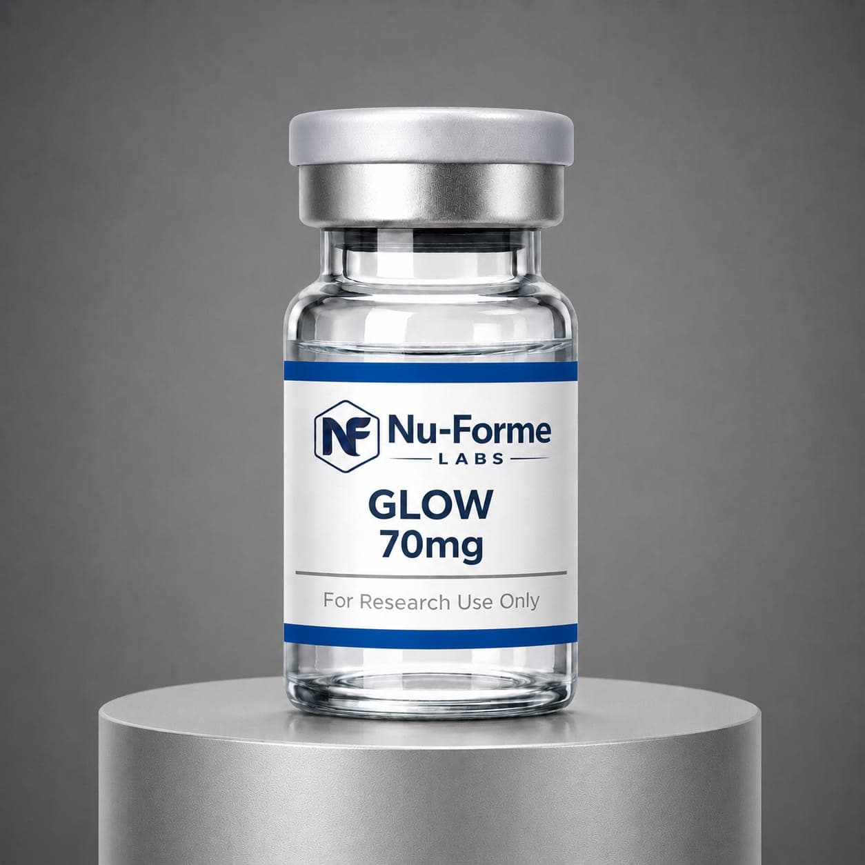 glow peptide 70mg product vial